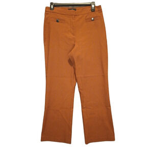 Nicole Miller Women's Size 6 Orange Rust Cropped Trousers Slacks Casual Stretch